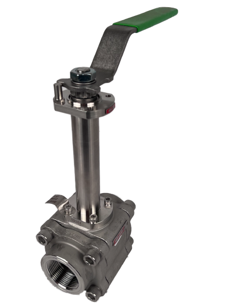 EX VALVE, 1 1/2" MANUAL VENTED BALL VALVE FULL PORT 6in EXTENSION