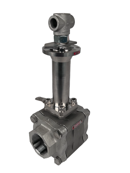 EX VALVE, 2" MANUAL VENTED BALL VALVE FULL PORT 6in EXTENSION